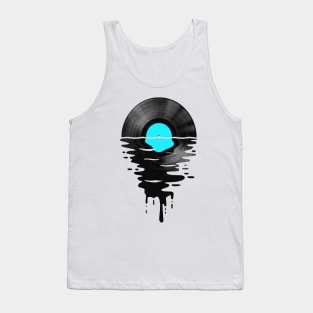 Vinyl LP Music Record Sunset Mint Blue Tank Top